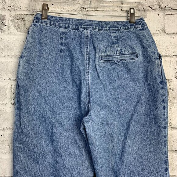 Vintage 90s Great Northwest Clothing Company Drawstring High Rise Denim Capris - Picture 5 of 16
